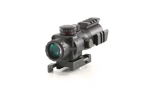 AIM Sports 4x32mm Tri-Illuminated Scope with 3/4 Circle Reticle 360 View - image 6 from the video